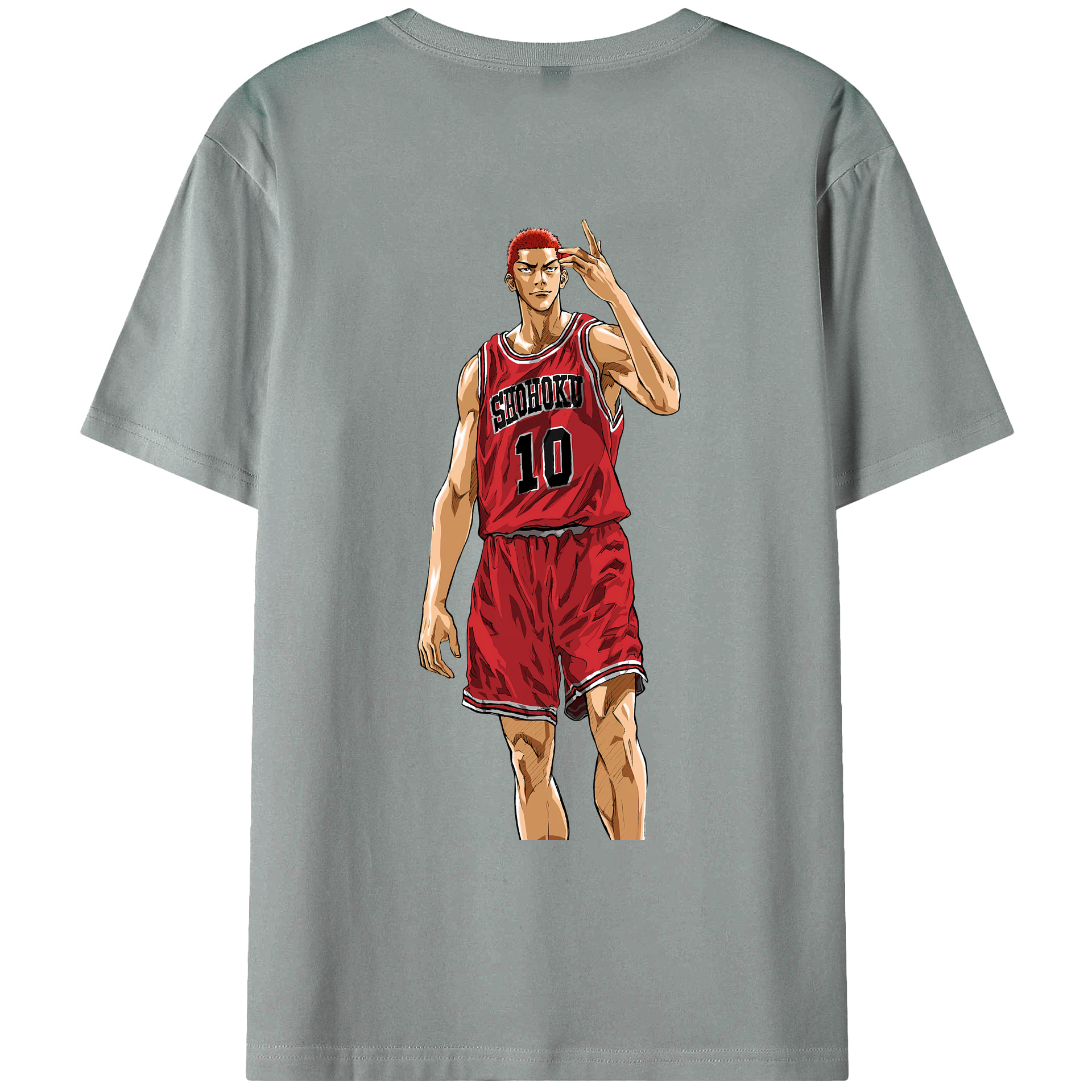 （画像用） SLAM DUNK／スラムダンク 綿100％ メンズ半袖Tシャツ（バックプリント） 通気性